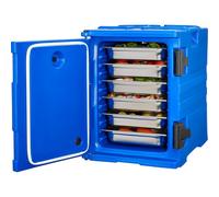 VEVOR Contenitore Riscaldato per Alimenti Ristorazione 90L, Contenitore per Alimenti con Doppie Fibbie Maniglie, Contenitore Isolato per Trasporto Alimenti per Ristorante Catering Eventi Feste, Blu