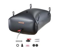 VEVOR Contenitori di Stoccaggio per Acqua, 330 L Portatile e Pieghevole, Sacca per Acqua Dolce in PVC 1000D Resistente all'Usura, per Irrigazione da Giardino, Camper, Uso di Emergenza, Nero
