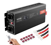 VEVOR Convertitore di Potenza a Onda Sinusoidale, Convertitore Potenza 3000W CC da 12V a CA 230V Display LCD e Telecomando per Grandi Elettrodomestici, FCC