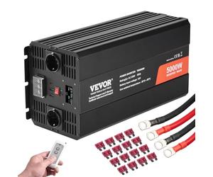 VEVOR Convertitore di Potenza a Onda Sinusoidale Modificata, Convertitore di Potenza 5000 W CC da 12 V a CA 230 V Display LCD e Telecomando per Elettrodomestici a Carico Elevato