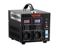 VEVOR Convertitore Tensione Step-up/Down 220-110V/110-220V 2000VA Uso Domestico