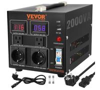 VEVOR Convertitore Tensione Step-up/Down 220-110V/110-220V 2000VA Uso Domestico
