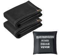 VEVOR Coperte Antincendio 1,83x3,05m per Saldatura 550°C Fibra di Vetro 2 Pezzi