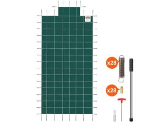 VEVOR Copertura di Sicurezza per Piscina, Adatta a 16x32ft Copertura di Sicurezza Interrata Rettangolare Copertura di Sicurezza per Piscina Solida per Piscina Copertura di Sicurezza Invernale