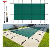 VEVOR Copertura di sicurezza per piscina, copertura di sicurezza per piscina interrata in rete verde, copertura di sicurezza per piscina, copertura di sicurezza invernale (40 x 90 m)