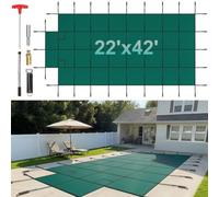 VEVOR Copertura rettangolare sicurezza per piscina sezione gradino verde 4X8 FT
