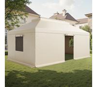 VEVOR Copertura Invernale per Gazebo, per Gazebo Rigidi da 3,68 x 6,11 m, Copertura a Due livelli per Tutte le Stagioni con Pareti Laterali e Finestre in Rete, per Ripari Chiusi, non Inclusi