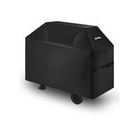 VEVOR Copertura per Barbecue all'Aperto, Impermeabile, Resistente allo Sbiadimento e Intemperie, Poliestere 600D Resistente, Facile da Indossare, con Cinghie a Strappo, 132 cm Nero