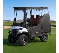VEVOR Copertura per Carrello da Golf Visibile Antipioggia Copertura per Golf Cart 2 Posti in Tessuto Oxford 600D Impermeabile Finestre in PVC Trasparente Protezione Solare Antipolvere da Esterno