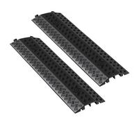 VEVOR Copertura per Cavi Ribaltabile, Capacità di Carico di 7938 kg / Asse, Rampa di Protezione per Tubi Flessibili, Copertura per Cavi da Pavimento, per Aree ad Alto Traffico Pedonale, 2 Pezzi