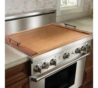 VEVOR Copertura per Fornello a Bordo per Spaghetti 76,2 x 55,88 cm Copertura per Fornello a Gas e Fornello Elettrico, Tagliere in Legno di Acacia con Manici, per Piano di Lavoro e Vassoio, Naturale