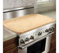 VEVOR Copertura per Fornello a Bordo per Spaghetti 76,2 x 55,88 cm Copertura per Piano Cottura/Lavello della Cucina, Tagliere in Legno di Bambù con Scanalature per Succo, per Camper, Legno Naturale