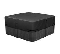 VEVOR Copertura per Vasca Idromassaggio da Esterno 2030x2030x508 mm, Protezione Impermeabile, Copertura per Vasca da Bagno da Esterno Tessuto Oxford 600D, Quadrato, Nero