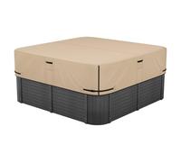 VEVOR Copertura per Vasca Idromassaggio da Esterno 2160x2160x508 mm, Protezione Impermeabile, Copertura per Vasca da Bagno da Esterno Tessuto Oxford 600D, Quadrato, Marrone
