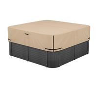 VEVOR Copertura per Vasca Idromassaggio da Esterno 2285x2285x508 mm, Protezione Impermeabile, Copertura per Vasca da Bagno da Esterno Tessuto Oxford 600D, Quadrato, Marrone