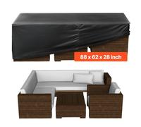 VEVOR copertura protettiva per mobili da giardino in tessuto Oxford 420D impermeabile copritavolo rettangolare con ventilazione per tutte le condizioni atmosferiche, telone (224 x 158 x 71 cm)
