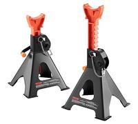 VEVOR Coppia di Cavalletti per Auto Cric Capacità 3T con Doppia Chiusura Supporti per Assale Altezza Regolabili 275-415 mm 1 Paio di Cavalletto per Sollevamento Auto, Moto, SUV, Camioncino, UTV/ATV