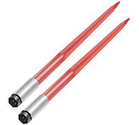 VEVOR Coppia lancia per fieno 43" lancia per balle, capacità 3000 libbre, punta per balle ad attacco rapido lancia quadrata per balle di fieno 1 3/4", forche per balle rivestite di rosso