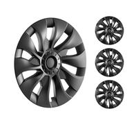 VEVOR Copricerchi Coprimozzo 496 mm Modello 3 2017-2023, Coprimozzo Completamente Fit con Pulsante, Nastro Protettivo e Foro per Ugello della Valvola, Coprimozzo in ABS, PC, Minore Resistenza al Vento