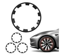 VEVOR Copricerchi di Ricambio per Auto Set da 4 pezzi, Sostituzione per Cerchi R20 20 pollici Compatibili con Tesla Model Y 2025, Ricambio Protezione per Cerchi 10 Raggi in ABS, Nero Opaco