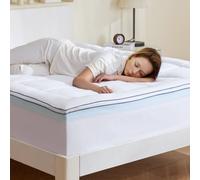 VEVOR Coprimaterasso Misura Queen Imbottitura in Fibra Memory Foam 101,6 mm