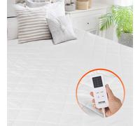 VEVOR Coprimaterasso riscaldato 195x165 cm – Scaldaletto, 4 livelli, timer 12h, spegnimento 8h