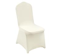 VEVOR Coprisedia pieghevole in spandex elasticizzato, universale, rimovibile, lavabile, per matrimoni, vacanze, banchetti, feste, celebrazioni, cene (100 pezzi, bianco avorio)
