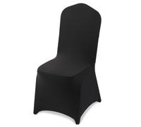 VEVOR Coprisedie per Sedia, 100 Pezzi, Coprisedie in Poliestere e Spandex Lavabili e Rimovibili per Feste di Matrimonio, Banchetti da Sala da Pranzo, Adatti a Sedie 510 x 450 x 950 mm, Nero