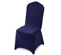 VEVOR Coprisedie per Sedia, 50 Pezzi, Coprisedie in Poliestere e Spandex Lavabili e Rimovibili per Feste di Matrimonio, Banchetti da Sala da Pranzo, Adatti a Sedie 51 x 45 x 95 cm, Blu Navy