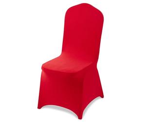 VEVOR Coprisedie per Sedia, 50 Pezzi, Coprisedie in Poliestere e Spandex Lavabili e Rimovibili per Feste di Matrimonio, Banchetti da Sala da Pranzo, Adatti a Sedie 51 x 45 x 95 cm, Rosso