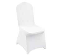 VEVOR Coprisedie Pieghevoli in Spandex Elasticizzato, Coprisedie Universali, Fodere Protettive Lavabili Rimovibili, per Matrimoni, Vacanze, Banchetti, Feste, Feste, Sala da Pranzo 12 Pezzi Bianco