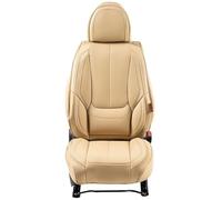 VEVOR Coprisedili Universali per Auto Sedili Anteriori 6 Pezzi Coprisedili in Ecopelle, Disegno completamente chiuso, con Poggiatesta Rimovibile, Airbag, per Maggior Parte delle Auto SUV Camion, Beige