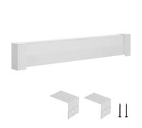 VEVOR Copritermosifone, Profilo Angolare per Battiscopa Riscaldante, Serie di Base da 1211 mm, Copritermosifone Elettrico Standard per Ristrutturazioni Domestiche, in Acciaio Resistente, Bianco