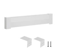 VEVOR Copritermosifone, Profilo Angolare per Battiscopa Riscaldante, Serie di Base da 916 mm, Copritermosifone Elettrico Standard per Ristrutturazioni Domestiche, in Acciaio Resistente, Bianco