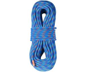 VEVOR Corda da arrampicata dinamica 10,2 mm, Corda da arrampicata all'aperto 60 m, Tensione di rottura 25 kN, Corda in fibra elastica con moschettone in acciaio per fuga, discesa in corda doppia, blu