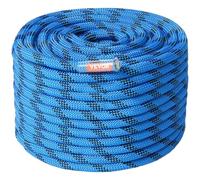 VEVOR Corda Statica da Arrampicata 12,7 mm, Corda da Arrampicata all'Aperto 38m Resistenza alla Rottura 30 Kn, Corda in Fibra con Moschettone In Acciaio per Fuga, Discesa in Corda Doppia