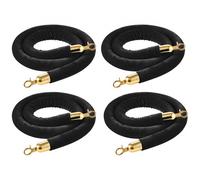 VEVOR Corde per Pali di Controllo della Folla da 1,5 m in Velluto Nero con Ganci Dorati, 4 Pezzi, Corda per Paletti Delimitazione per Eventi, Cinema, Grandi Inaugurazioni, Hotel, Feste