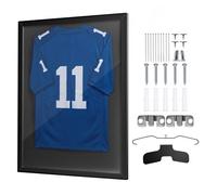 VEVOR Cornice per Maglia da Calcio, Cornice per Maglie Sportive in Legno Pannello in PC Trasparente Protezione UV, Teca Espositore per Maglie da Baseball Basket Calcio, 700 x 900 mm Collezionismo