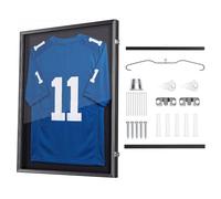 VEVOR Cornice per Maglia da Calcio, Cornice per Maglie Sportive in Legno Pannello in PC Trasparente Protezione UV, Espositore per Maglie da Baseball Basket Calcio, 700 x 900 mm Collezionismo