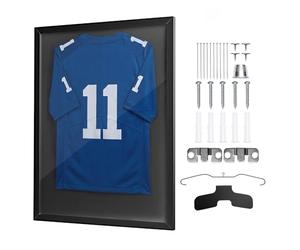 VEVOR Cornice per Maglia da Calcio, Cornice per Maglie Sportive in Legno Pannello in PC Trasparente Protezione UV, Teca Espositore per Maglie da Baseball Basket Calcio, 700 x 900 mm Collezionismo