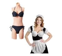 VEVOR Corpo Finto in Silicone per Cosplay Carnevale, Corpo con Seni Finti Coppa D per Travestiti, Seni Finti Realistici Riempiti in Silicone Pettorale Artificiali per Crossdresser Cosplay Anime