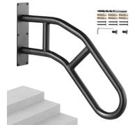 VEVOR Corrimano per Gradini Esterni 737 mm Ringhiere di Sicurezza da Parete Nero