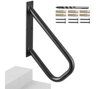 VEVOR Corrimano per Gradini Esterni, Lunghezza 480 mm Ringhiere di Sicurezza da Parete con Tubo 33,02 mm per 1-2 Gradini, Finitura Nera Opaca, per Giardino, Cortile e Anziani, Donne Incinte, Disabili