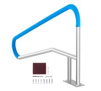 VEVOR Corrimano per Piscina 1371,6 x 914,4 mm Ringhiera per Piscina in Acciaio Inossidabile con Piastra di Base per Piscine Interne Esterne, Ringhiera di Sicurezza per Piscina con Copertura Maniglia