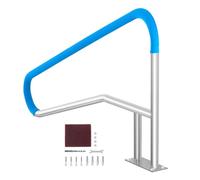 VEVOR Corrimano per Piscina 1395 x 810 mm Ringhiera per Piscina, Acciaio Inossidabile con Piastra di Base per Piscine Interne Esterne, Ringhiera di Sicurezza per Piscina per Ponti, Copertura Maniglia