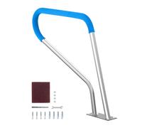VEVOR Corrimano per Piscina 990 x 812 mm Ringhiera per Piscina in Acciaio Inossidabile con Piastra di Base per Piscine Interne Esterne, Ringhiera di Sicurezza per Piscina con Copertura Maniglia