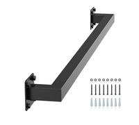 VEVOR Corrimano per Scale a Parete, per Scale Interne in Ferro Nero 1215 mm Capacità 113 kg, 2 Sezioni, Corrimano per Ringhiera Industriale per Gradini, Tubo Quadrato per Soppalco