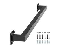 VEVOR Corrimano per Scale a Parete, per Scale Interne in Ferro Nero 1215 mm Capacità 113 kg, 2 Sezioni, Corrimano per Ringhiera Industriale per Gradini, Tubo Quadrato per Soppalco