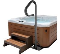 VEVOR Corrimano per Vasca Idromassaggio Altezza Regolabile 89-144,7 cm Ringhiera Maniglia Laterale Vasca da Bagno SPA in Lega di Alluminio Girevole 360° Carico Max 272kg con Base per Interni Esterni