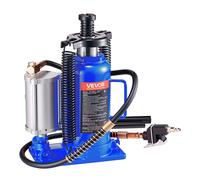 VEVOR Cric a Bottiglia Pneumatico Idraulico Carico 20 Tonnellate 260-495 mm Blu